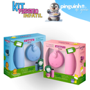 Conjunto Garrafa Térmica Infantil + Pote Dosador Com Divisórias Kit Passeio
