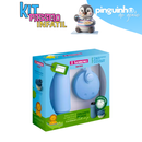 Conjunto Garrafa Térmica Infantil + Pote Dosador Com Divisórias Kit Passeio